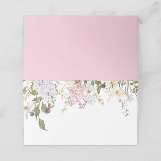 Meadow Wildflowers Bruiloft (Buitenkant ongevouwen)