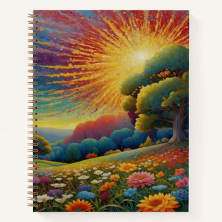 Meadow Wildflowers Colorful Art Notitieboek