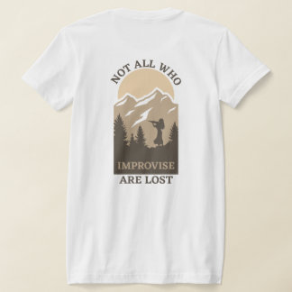 Meadowlark Violin Not All Who Improvise are Lost T-shirt