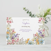 Meadows fleurs colorées adulte invitation Annivers (Debout devant)