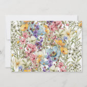 Meadows fleurs colorées adulte invitation Annivers (Dos)