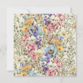 Meadows fleurs colorées adulte invitation Annivers (Dos)