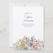 Meadows fleurs colorées adulte invitation Annivers (Devant)