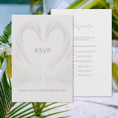 Meal Choice Wedice RSVP Card Swan