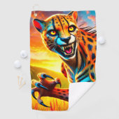Mean Cheetah Golfhanddoek (Insitu)