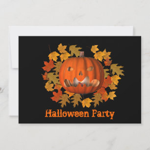 Mean Jack O Lantern Halloween Invitation Kaart