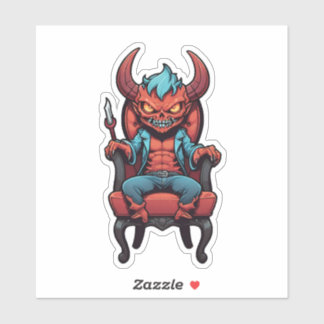 Mean judging demon sticker