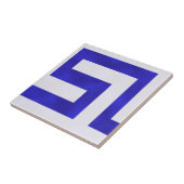 Meander ~ Blue en white Tegeltje (Zijkant)