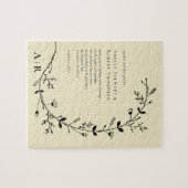 Meandering Vine Scroll Modern Wedding Invitation Legpuzzel (Horizontaal)
