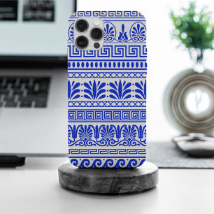Méandre Grec, Motif Méditerranéen, Bleu