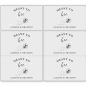 `Meant to Bee Honey Wedding Favor Sticker (Voorkant)