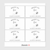 `Meant to Bee Honey Wedding Favor Sticker (Vel)