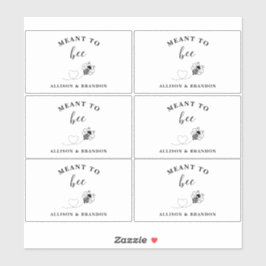 `Meant to Bee Honey Wedding Favor Sticker