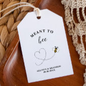 Meant to Bee Jar Label, Wedding Favor Honey Cadeaulabel