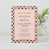 Meant to Bee Rustic Pink Wedding Invitation (Debout devant)