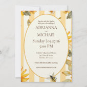 Meant to Bee Rustic Wedding Invitation Kaart (Achterkant)