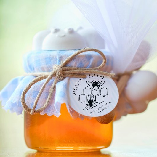 Meant to bee Wedding Favor Label