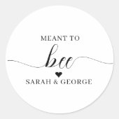 Meant to Bee wedding Ronde Sticker (Voorkant)