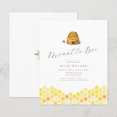 Meant-to-bijenbridal Shower-uitnodiging (Voorkant / Achterkant)