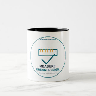 Measure Dream Design Vrouwelijke Ingenieur Tweekleurige Koffiemok