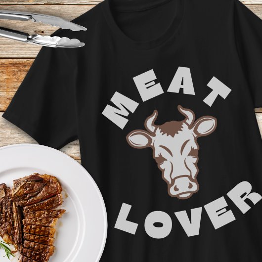 Meat Lover Carnivoor Koe Hoofd Unisex T-shirt