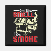 Meat Lover Real Men Smell Like Smoke Funny Men Magneet (Voorkant)