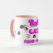 Meat Meow Maman Meow Empreinte de patte Café Mug (Devant gauche)