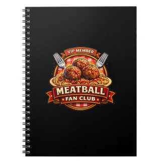 Meatball Fan Club VIP Member – Retro Italian Food  Notitieboek