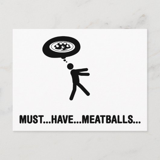 Meatball Lover Briefkaart (Voorkant)
