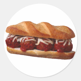 Meatball Sub Ronde Sticker