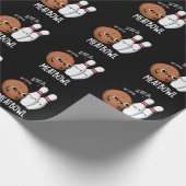 Meatbowl Funny Meatball Pun Dark BG Cadeaupapier (Hoek)