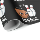 Meatbowl Funny Meatball Pun Dark BG Cadeaupapier (Rol Hoek)