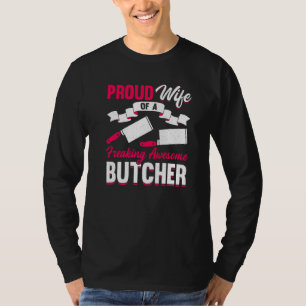 Meatman Wife Slagerij Vlees Markt Slachterij T-shirt