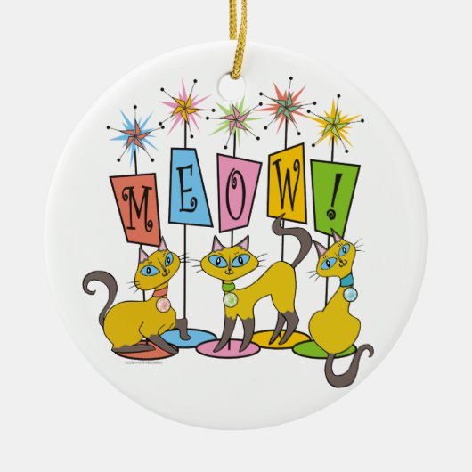 Meauw! Keramisch Ornament (Voorkant)