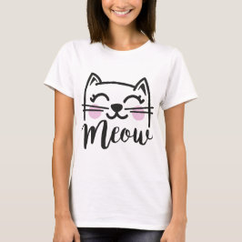 Meaw de speelse kat t-shirt
