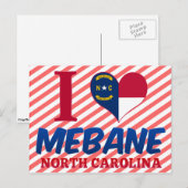 Mebane, North Carolina Briefkaart (Voorkant / Achterkant)