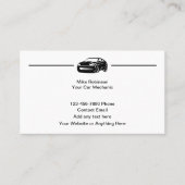 Mécanicien automobile Cartes de visite simples (Devant)