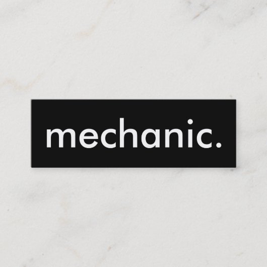 mécanicien. carte perforée de fidélité (Devant)