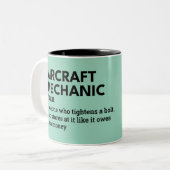 Mécanicien d'aéronef - Mug de définition de témoin (Devant gauche)