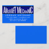 Mécanicien de l'aéronef Funky Text Carte de visite (Devant / Derrière)