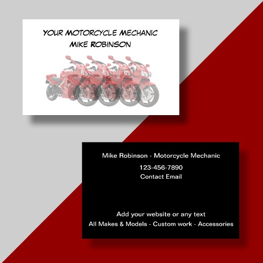 Mécanicien de moto cool Nouveaux Cartes de visite