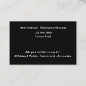 Mécanicien de moto cool Nouveaux Cartes de visite (Dos)