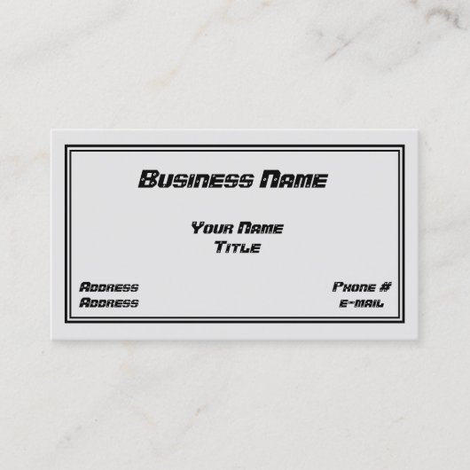 Mécanicien et carte de visite automatique de (Devant)