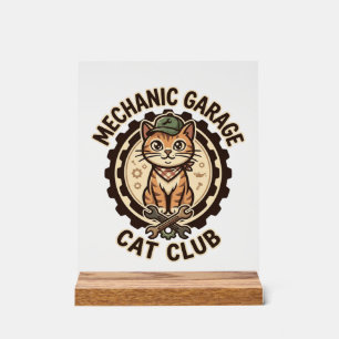 Mécanicien Garage Chat POD Vector Art - Mécanicien