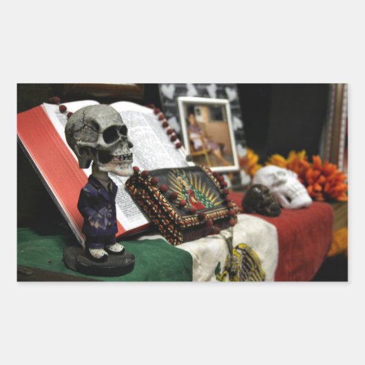 MECA's 2008 Dag van het Doodfestival Rechthoekige Sticker (Voorkant)