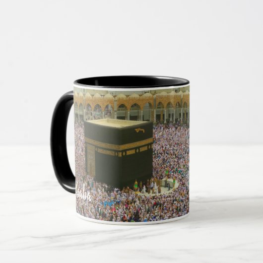 Mecca Kaaba Haj Panoramische Mok (Voorkant links)