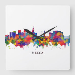 Mecca KSA Skyline Vierkante Klok