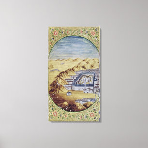Mecca omgeven door de bergen van Arafa Canvas Afdruk