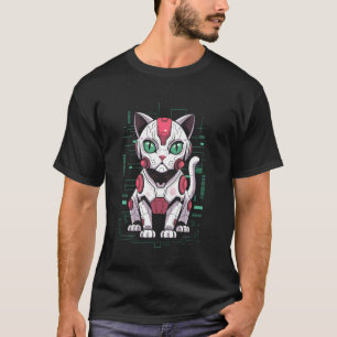 Mecha Kat Robot Android Cyborg Moeder Vader Kinder T-shirt