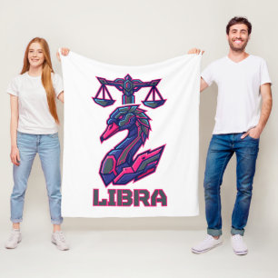 Mecha SciFi Cyber Weegschaal Zodiac Gaming Harnas Fleece Deken
